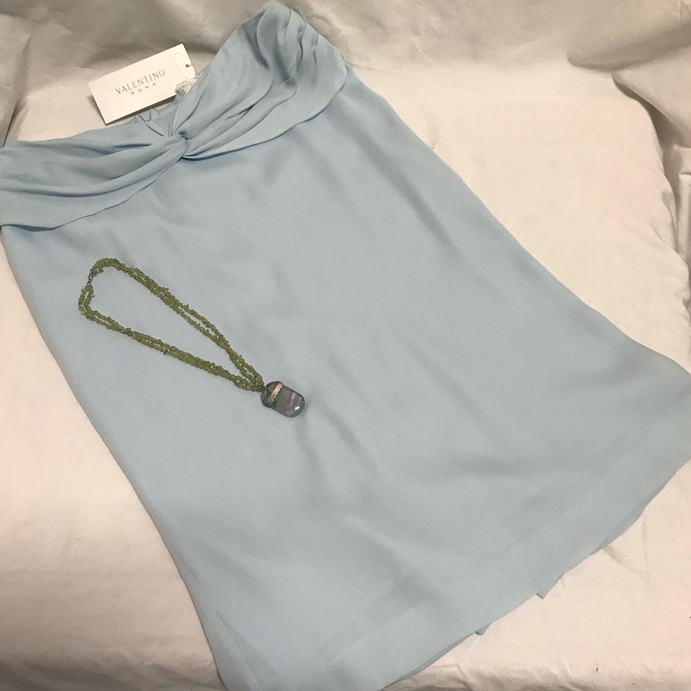 NWT. Valentino Roma Skirt (flaws) Ice Blue